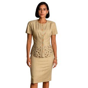 Pia Rucci Vintage Two Piece Skirt Suit Set